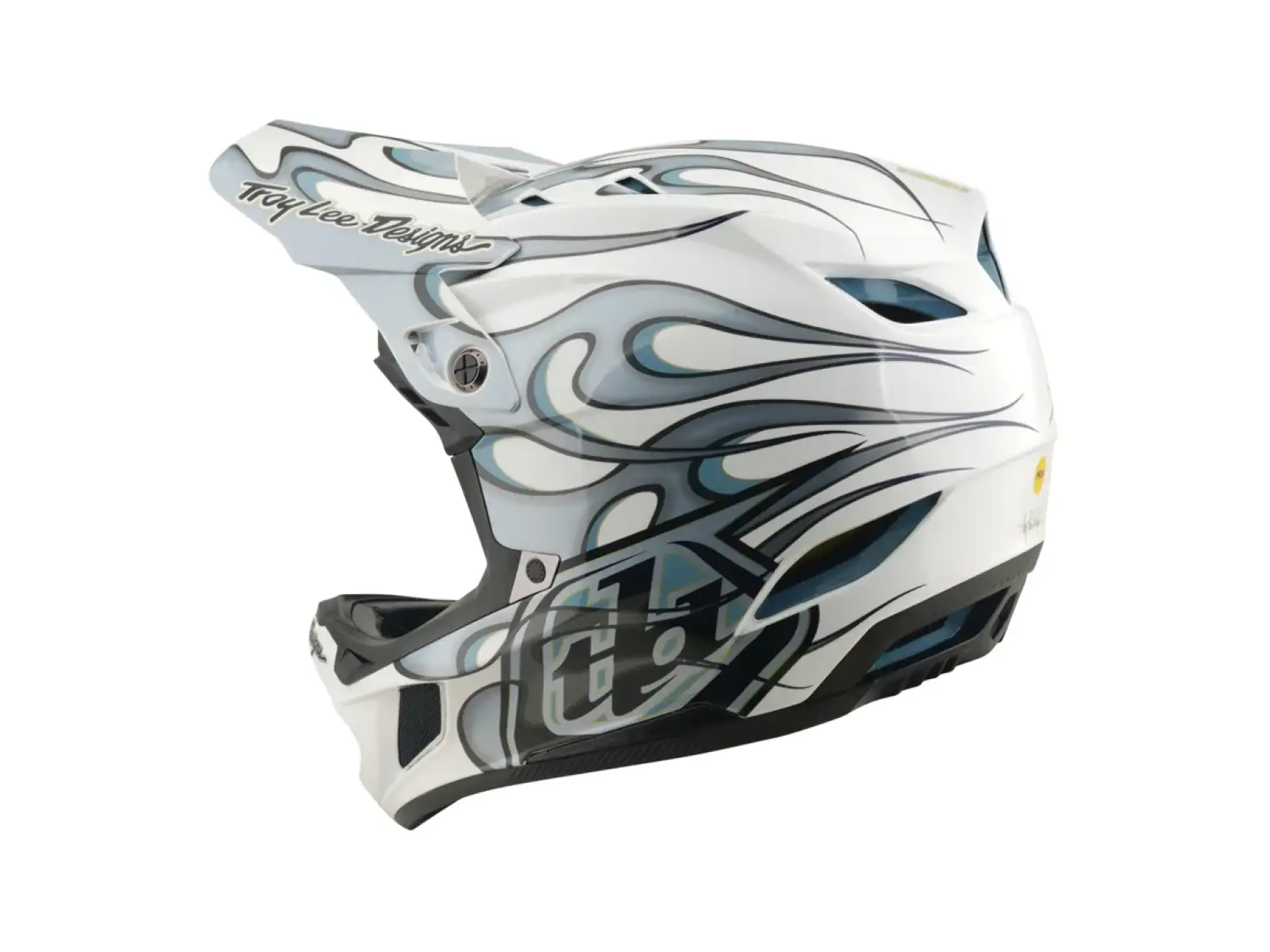 Troy Lee Designs D4 Composite MIPS Helm Torched white/Silver