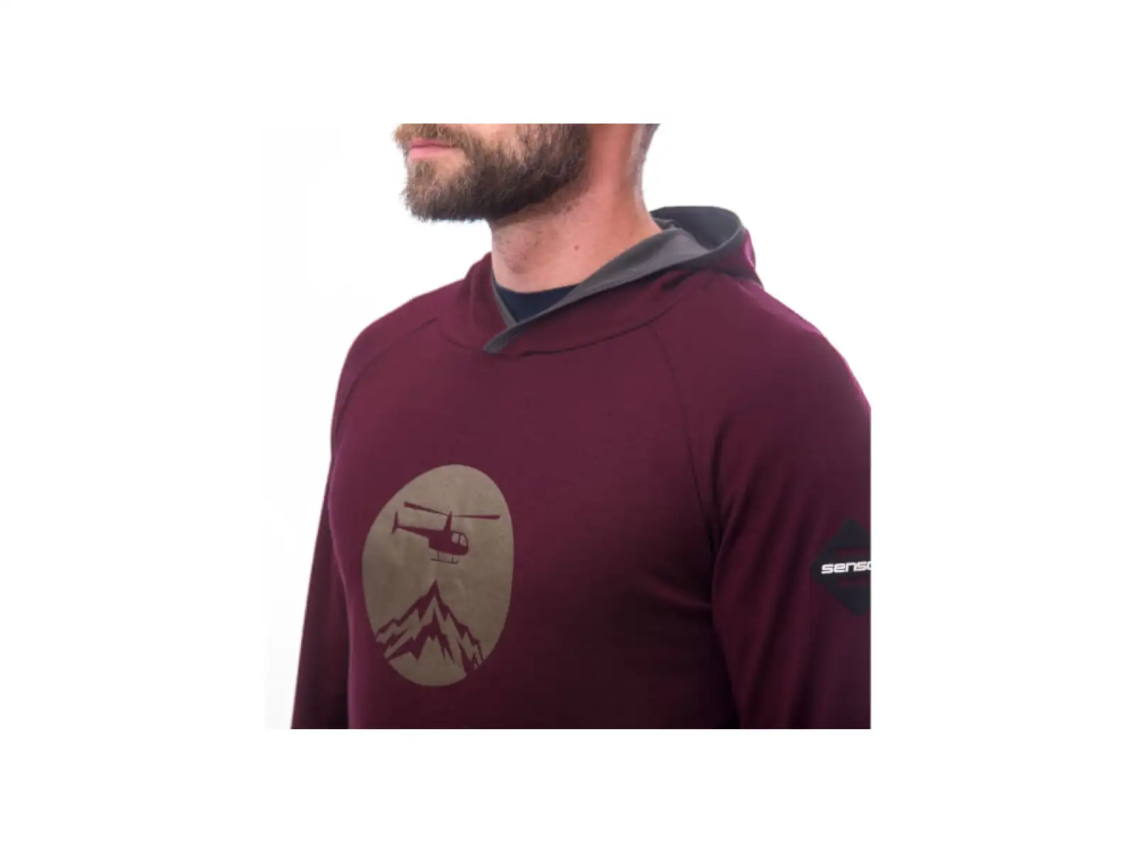 Sensor Merino Upper Heli Herren Fleecejacke Port Red
