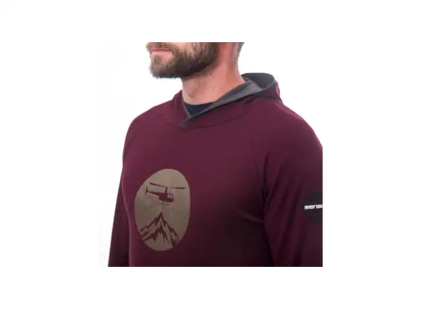 Sensor Merino Upper Heli Herren Fleecejacke Port Red