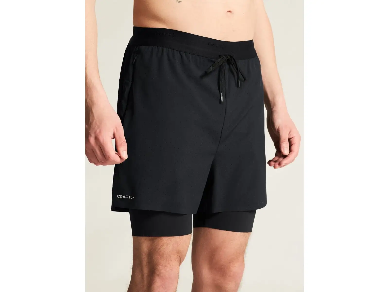 Craft Hypervent 2-in-1 Herren Laufshorts schwarz