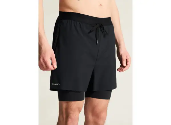 Craft Hypervent 2-in-1 Herren Laufshorts schwarz