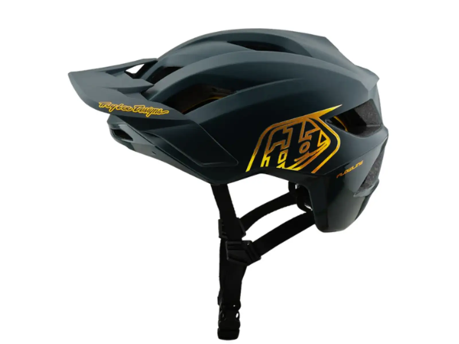 Troy Lee Designs Flowline Point Kinderhelm Gray/Gold