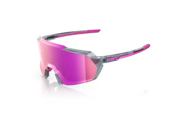 100% Korbin Brille Polished Translucent Grey/Purple Multilayer Mirror