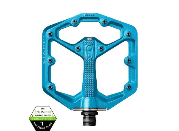 Crankbrothers Stamp 7 Small Plattformpedale Electric Blue