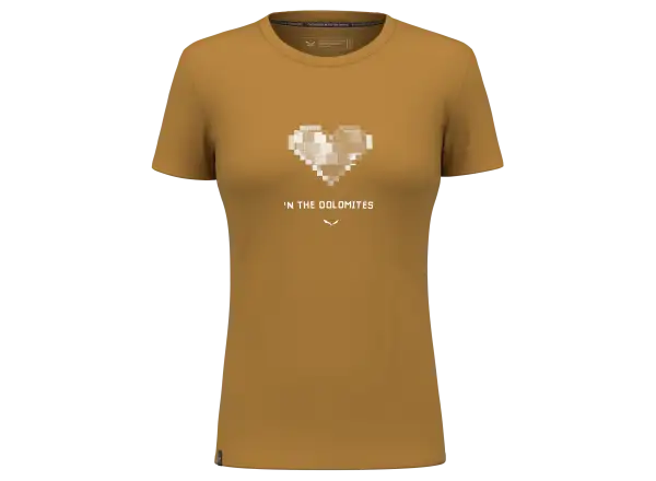 Salewa Pure Heart Dry Damen T-Shirt Kurzarm Golden Brown