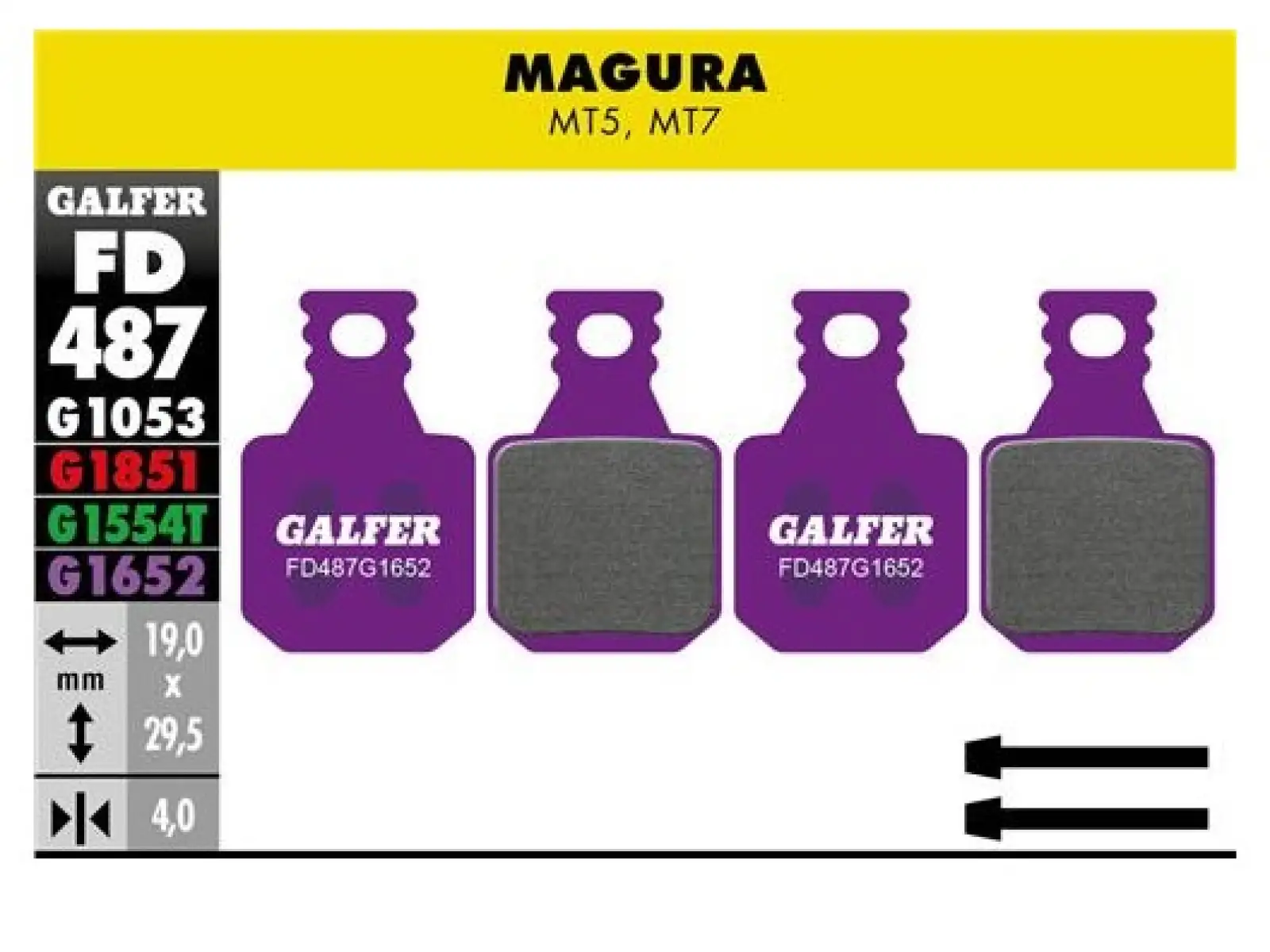 Galfer FD487 E-Bike G1652 Bremsbeläge für Magura.