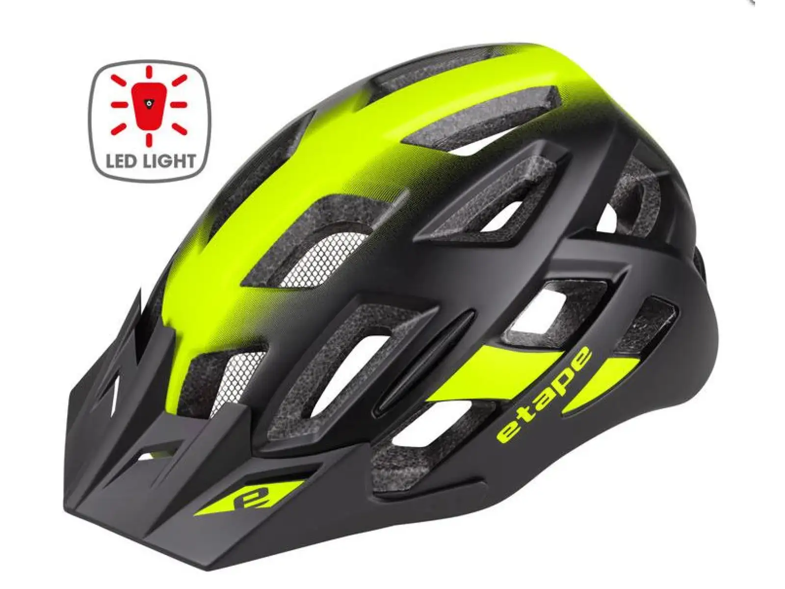 Etape Virt Light Fahrradhelm schwarz/gelb fluoreszierend matt