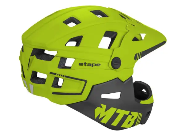 Etape Scudo Kinderhelm limette/schwarz matt
