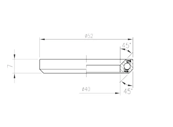 FSA TH-070 (MR128R) Super Light ACB Lager 45x45 1,5"