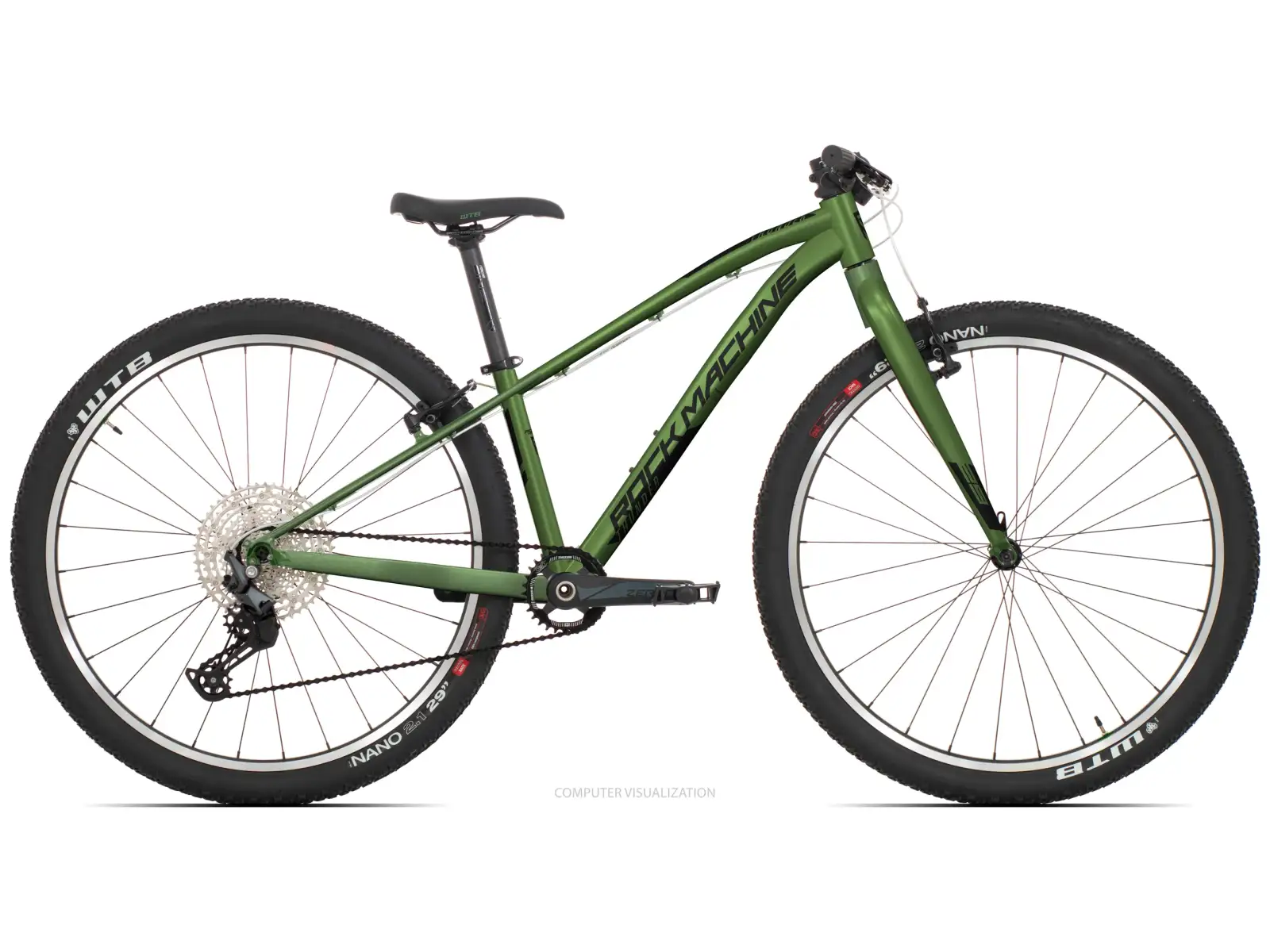 Rock Machine Thunder 29" VB Kinderfahrrad S Gloss Metallic Khaki/Perle Schwarz