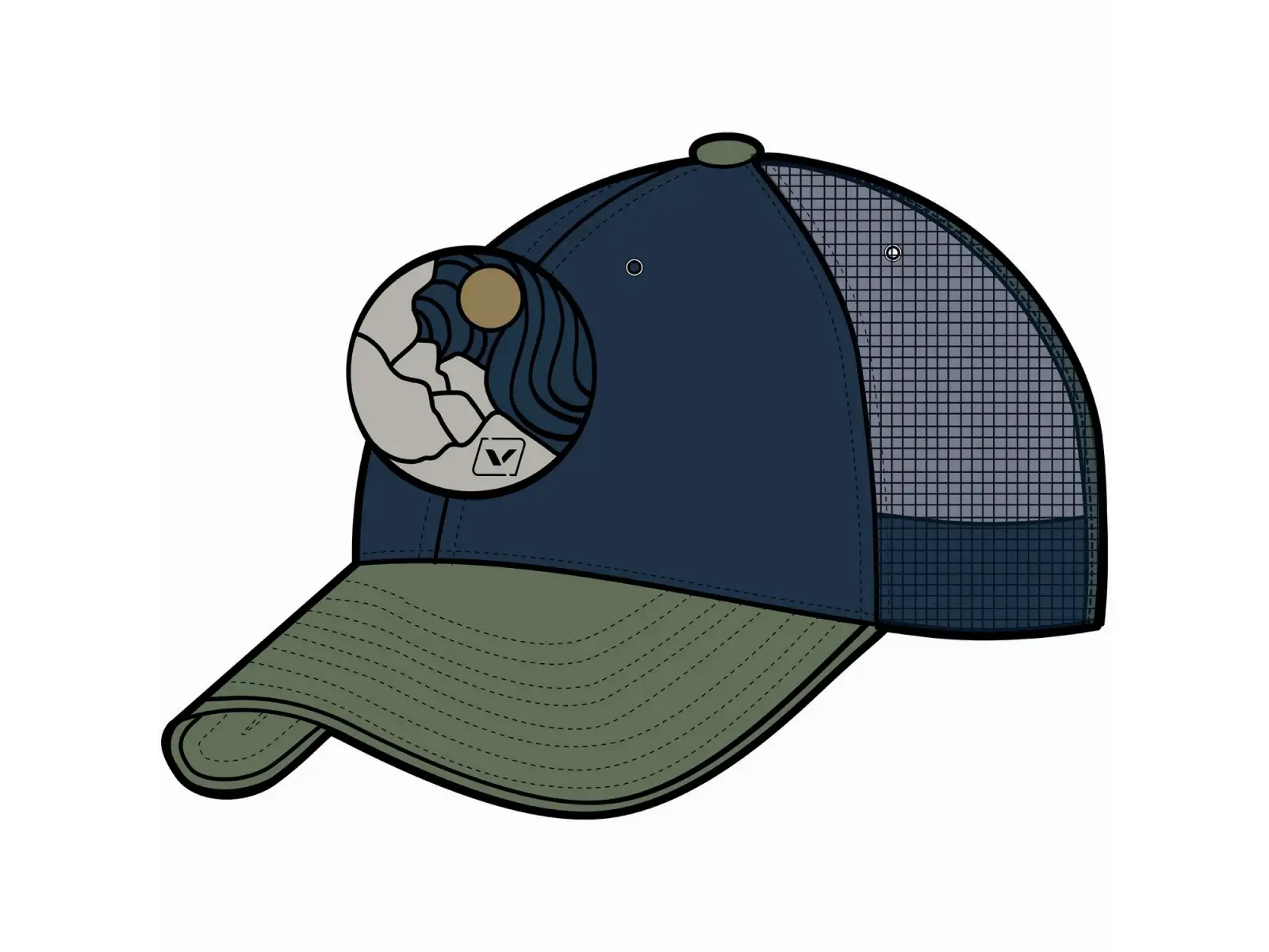 Viking Hat Kappe navy/olive