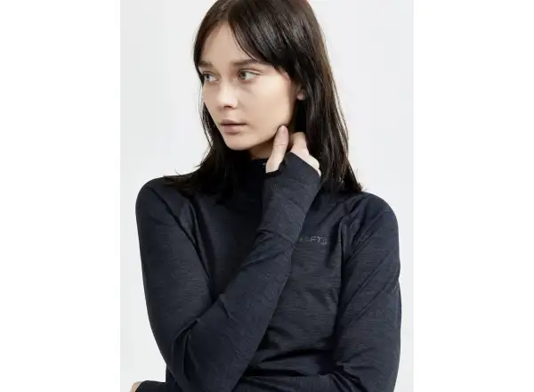 Craft CORE Dry Active Comfort Zip Damen Langarmshirt Schwarz