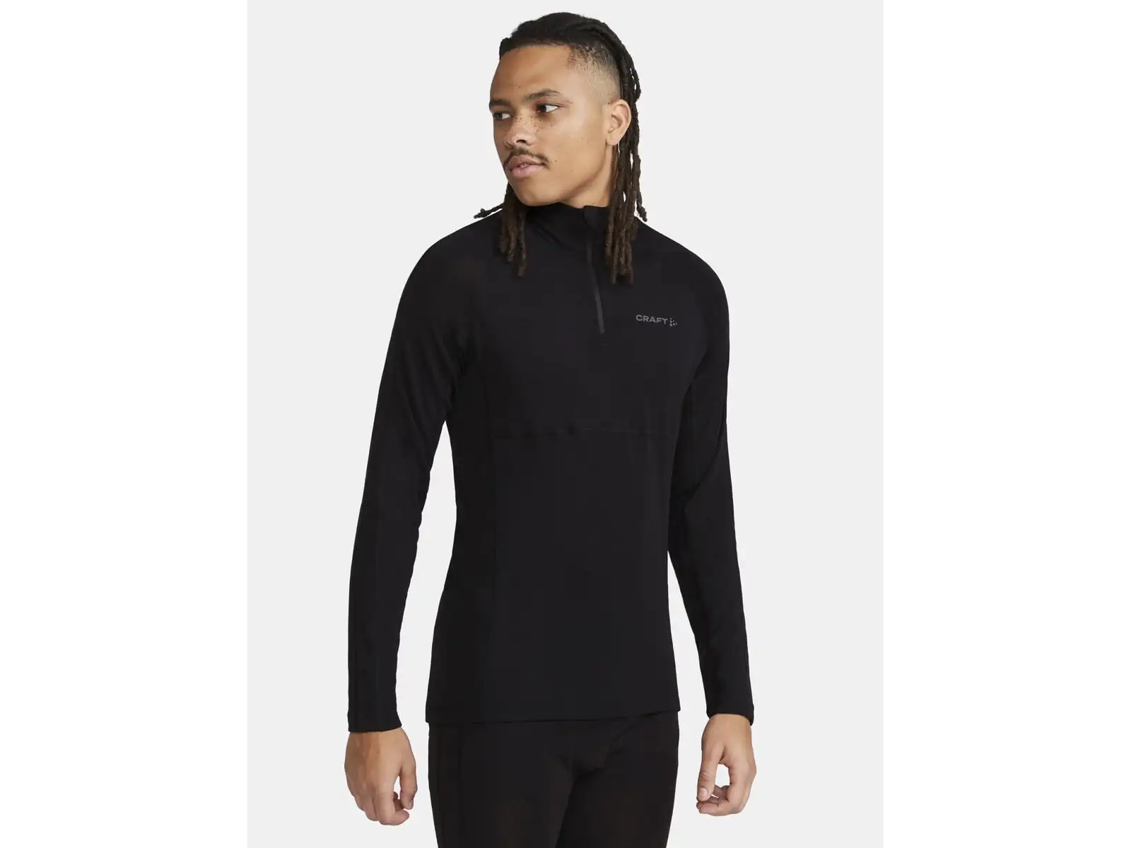 Craft ADV Wool Merino Herren Langarmshirt mit Reißverschluss black