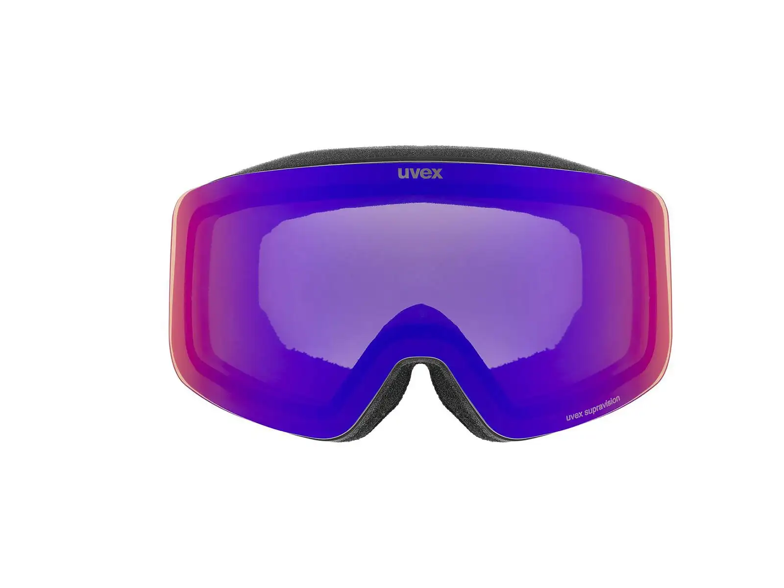Uvex Pwdr Fm Kinder Skibrille Black Matt DL/Ruby On Green