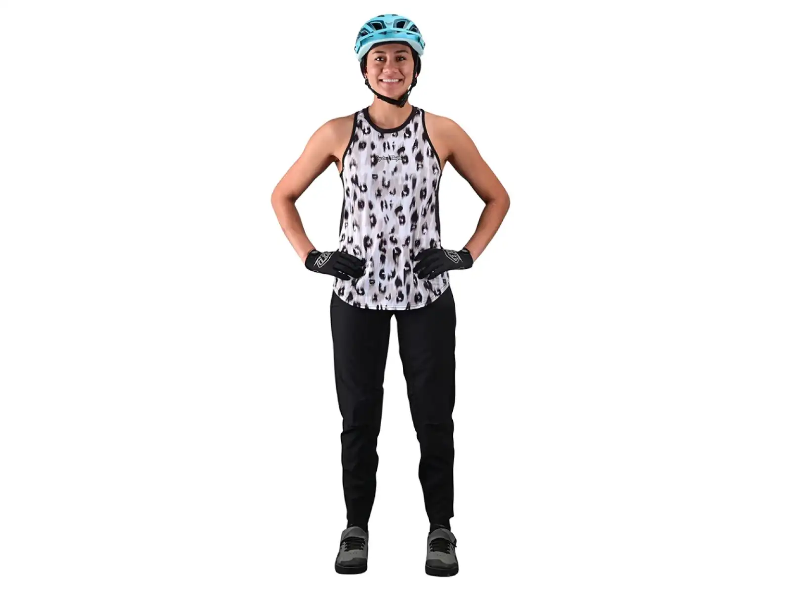 Troy Lee Designs Luxe Damenärmelloses Shirt Wild Cat weiß