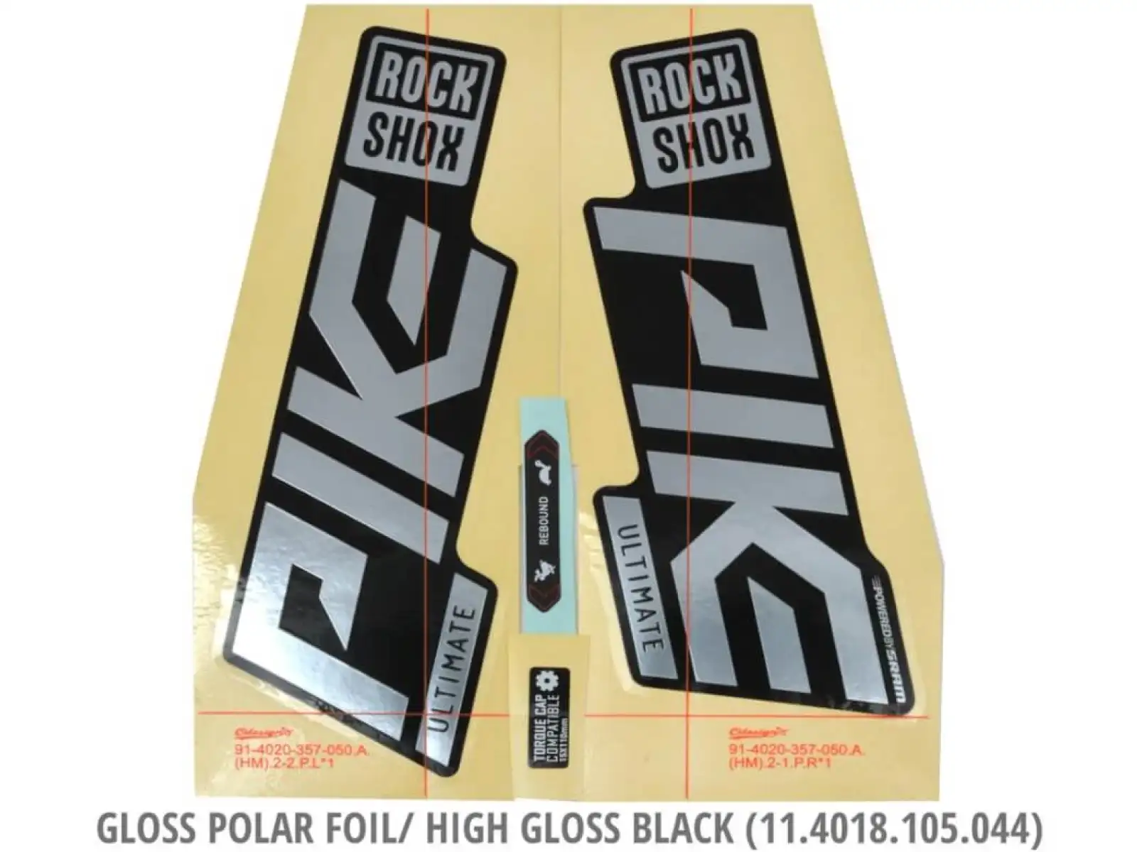 Rock Shox Decal Pike Ultimate 27,5"/29" 2021 Gloss Polar Foil / High Gloss Black