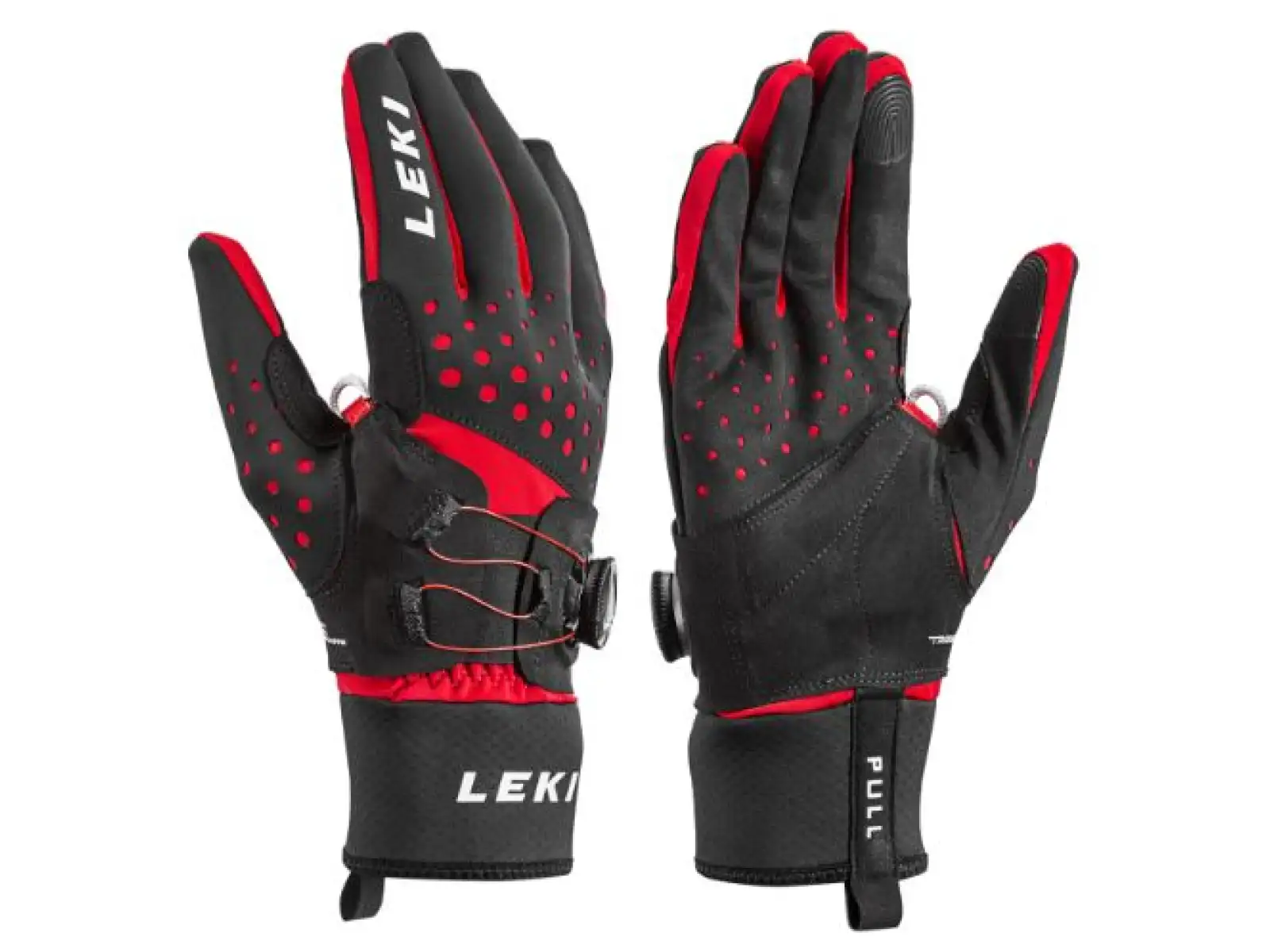 Leki Nordic Tune Shark Boa® Laufhandschuhe black/red