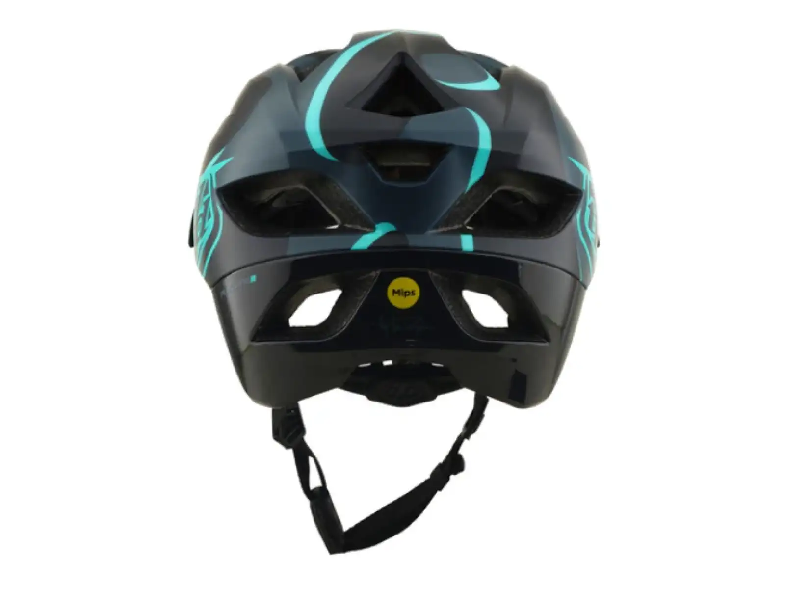 Troy Lee Designs Flowline SE MIPS Helm Badge Carbon/Real Teal