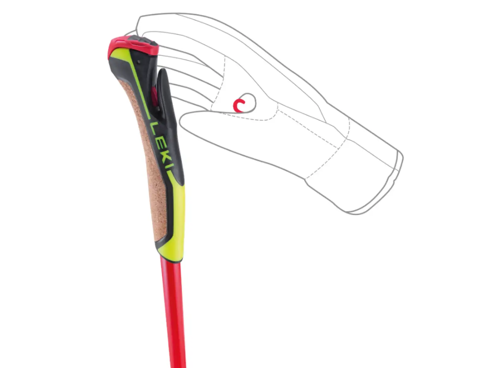 Leki PRC 750 Langlaufstöcke bright red/neon yellow/black