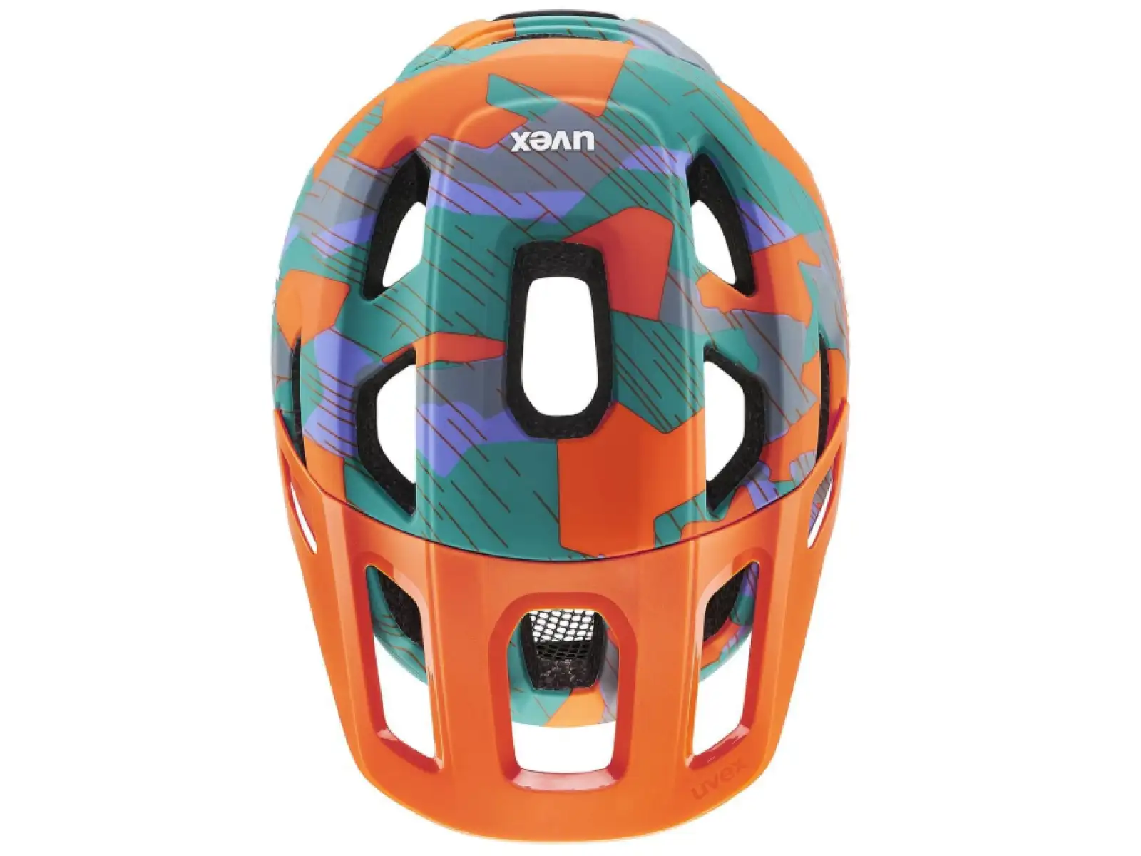 Uvex React Jr. Kinderhelm Papaya/Camo Matt