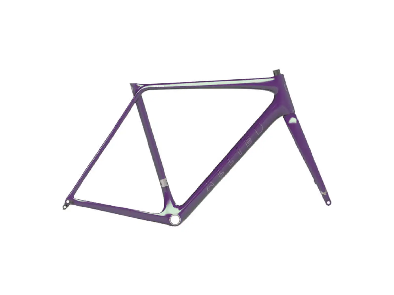 Allied Cycle Works Alfa Disc Rennrad-Rahmenset Harlequin Green to Purple