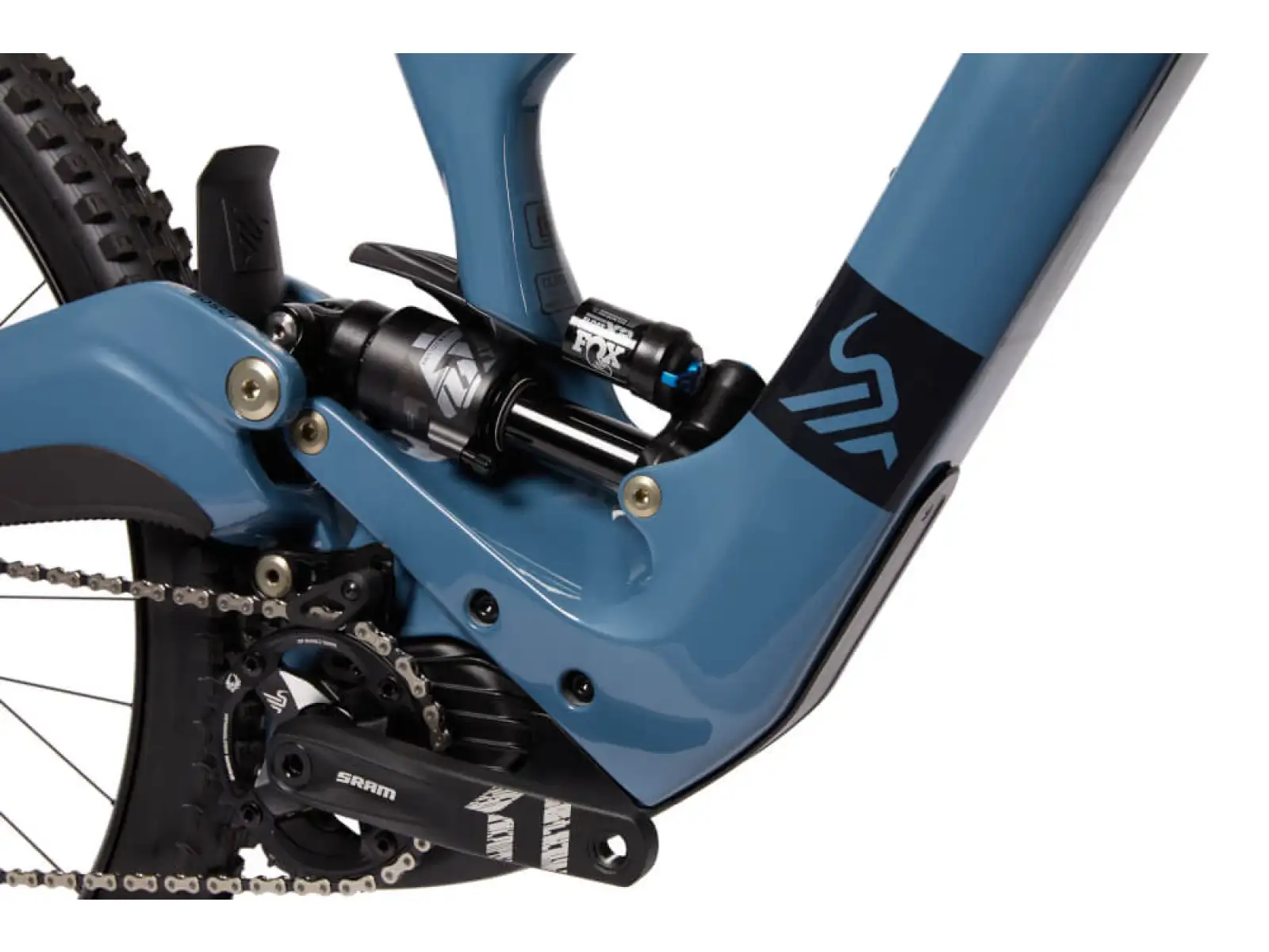 Ibis OSO Storm Blue vollgefedertes E-Bike.
