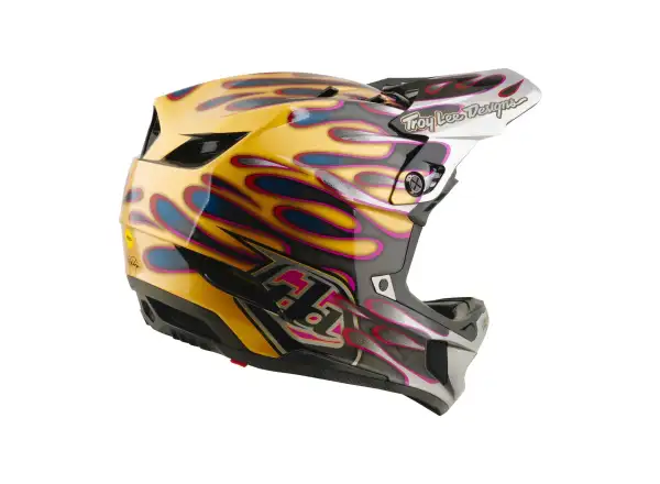 Troy Lee Designs D4 Carbon MIPS Helm Overspray Gold/Black