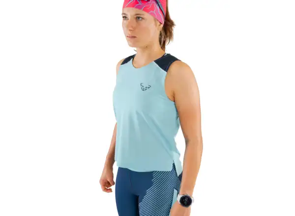 Dynafit Sky Crop Top Damen ärmelloses Shirt Marine Blue