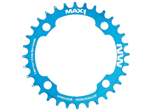 MAX1 Narrow Wide Kettenblatt BCD104, 32 Zähne, blau