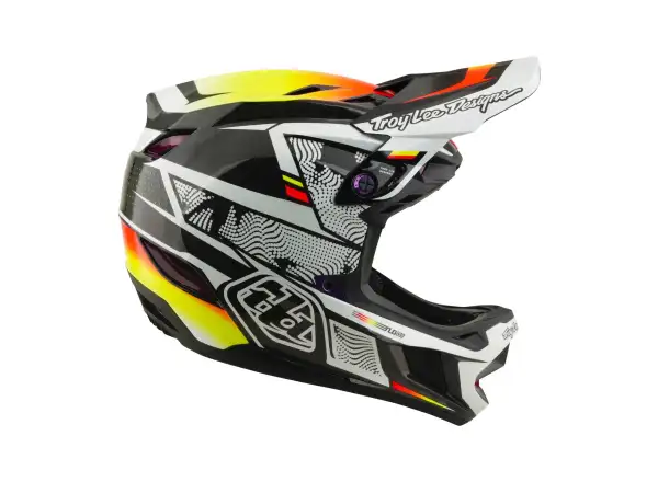 Troy Lee Designs D4 Carbon MIPS Helm Lined up Black
