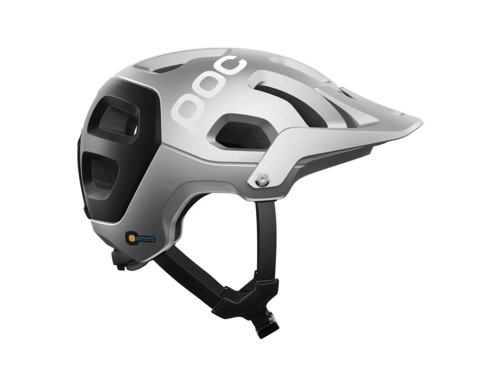 POC Tectal Race MIPS Helm Argentite Silver/Uranium Black Matt