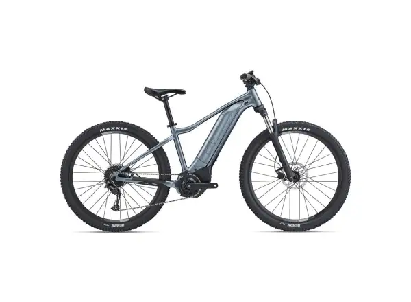 Liv Tempt E+ 2 E-Bike in blauem Jeans-Look.