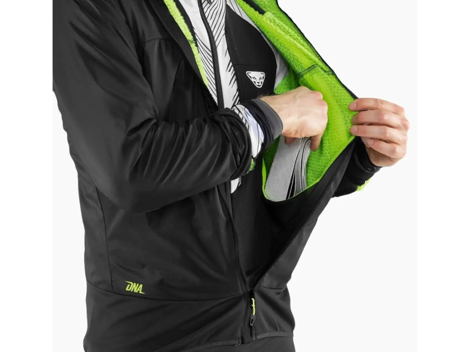 Dynafit DNA Polartec Alpha Herrenjacke Black Out/Neon Yellow