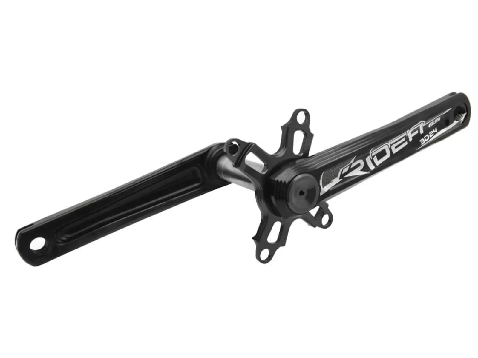 Ridea R491 Roadkurbeln AL + Titan 175 mm schwarz/weiß ohne Kettenblätter
