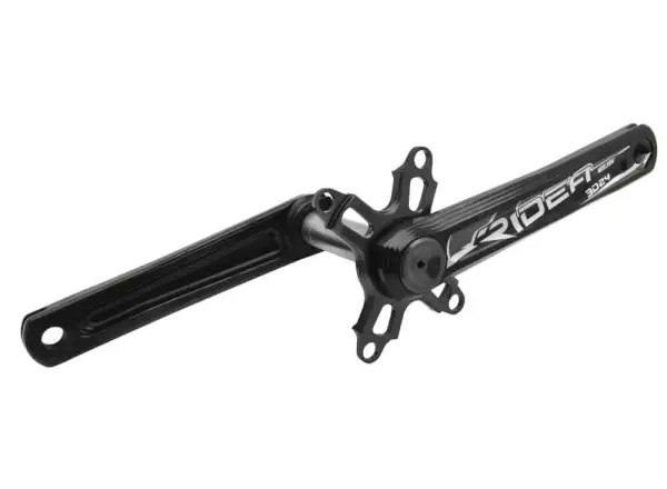 Ridea R491 Roadkurbeln AL + Titan 175 mm schwarz/weiß ohne Kettenblätter
