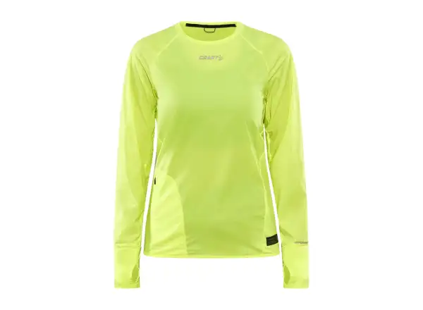 Craft Pro Hypervent Wind Damen-Laufshirt Langarm gelb