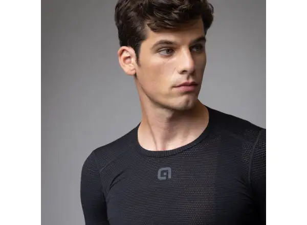 Alé Intimo Merino Herren Unterhemd Langarm Black