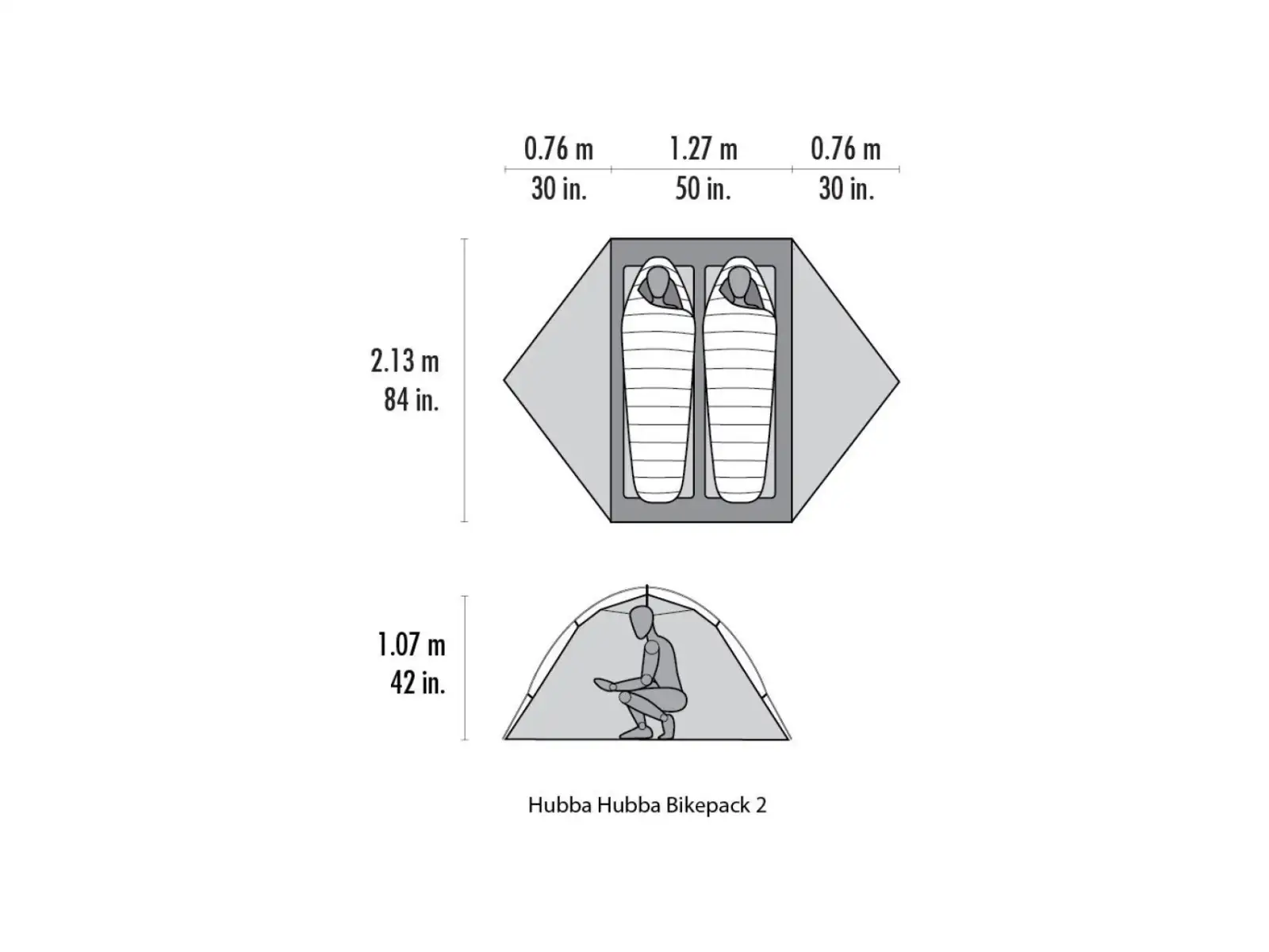 MSR Hubba Hubba Bikepack 2 Zelt für 2 Personen.