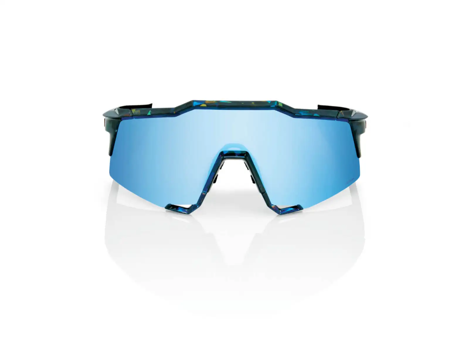 Fahrradbrille 100% SPEEDCRAFT Schwarz Holographic/Hiper Blau