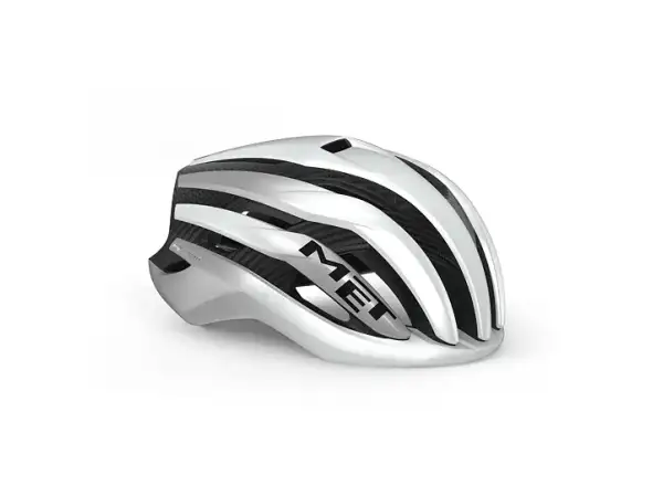 MET Trenta 3K Carbon MIPS Helm weiß/metallisch silber