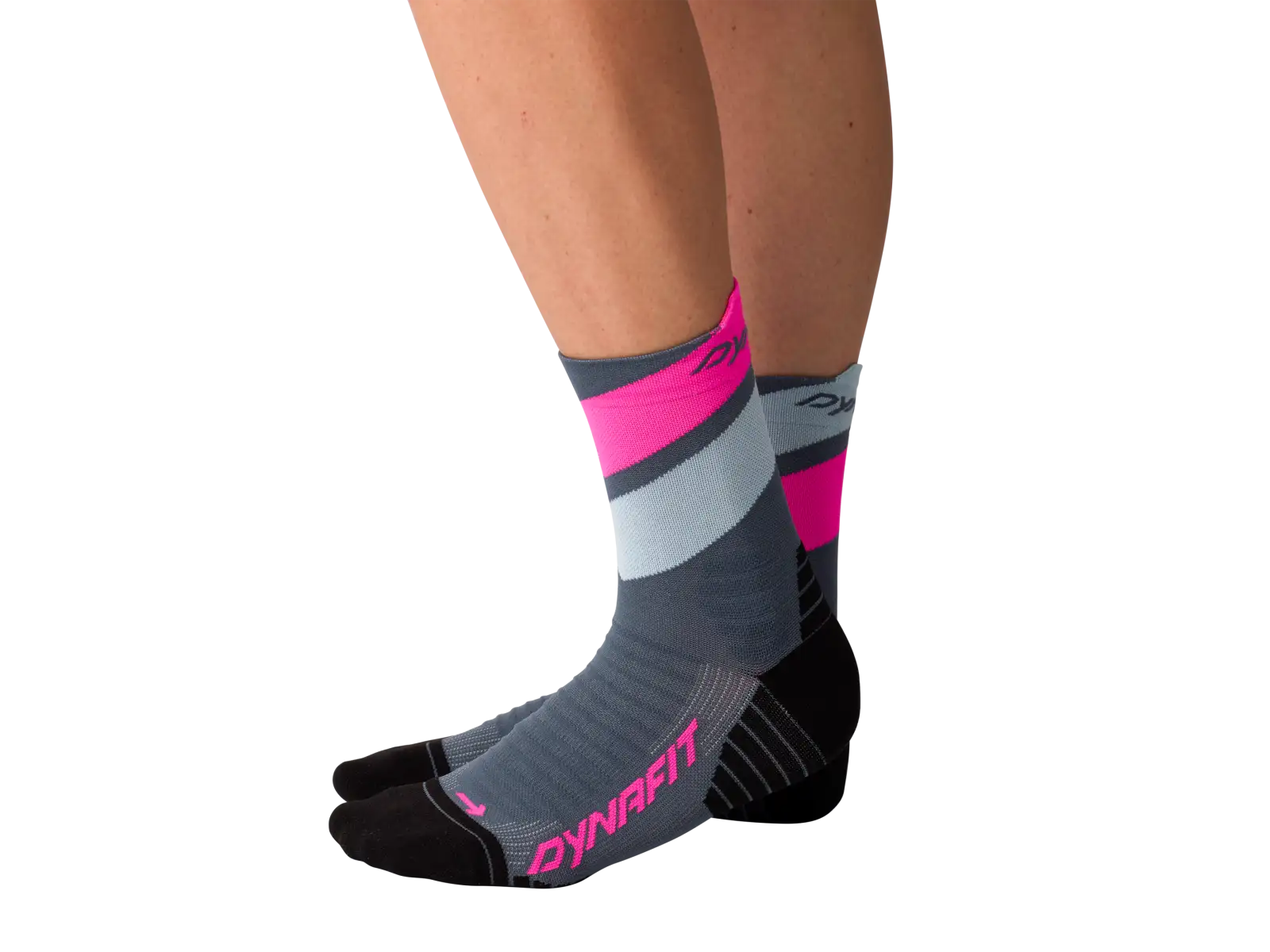Dynafit Ultra Mid Laufsocken Cinder/Pink Glo