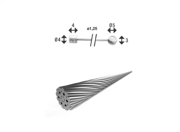 XLC Schaltzug – 1.25×2250 mm inkl. 2 Nippel