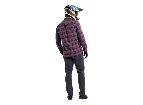 Troy Lee Designs Grind Flannel Herrenhemd Plaid Deep Purple
