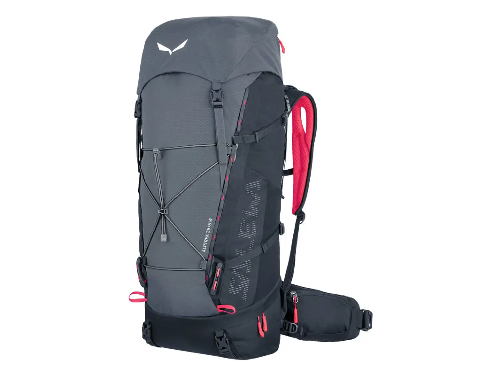 Salewa AlpTrek 38+5 Damenrucksack Quiet Shade/Fluo Coral