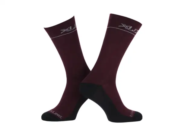 XLC Gravel CS-L05 Socken weinrot Liebe zum Radfahren