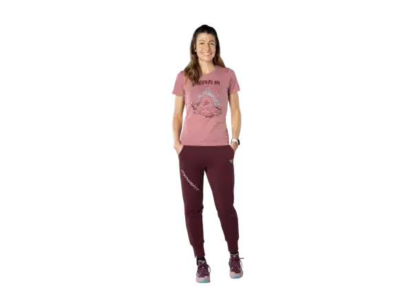 Dynafit 24/7 Artist Series Cotton Damen T-Shirt Mokarosa/No friends