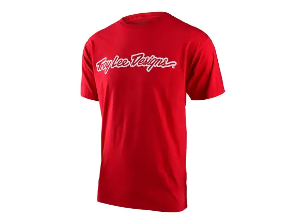 Troy Lee Designs Signature Herren T-Shirt kurzarm Red