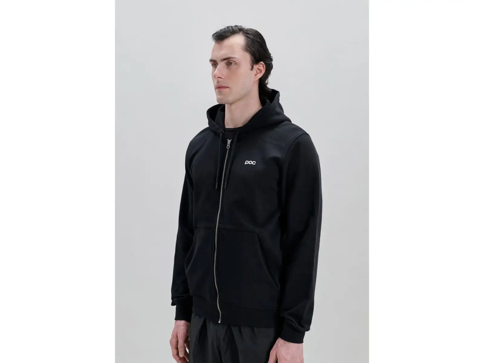 POC Zip Hoodie Kapuzen-Sweatjacke mit Reißverschluss Uranium Black