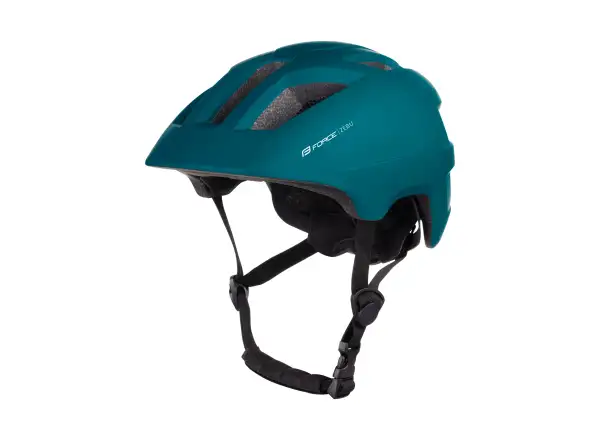 Force Zebu Kinderhelm mit Blinklicht petrol
