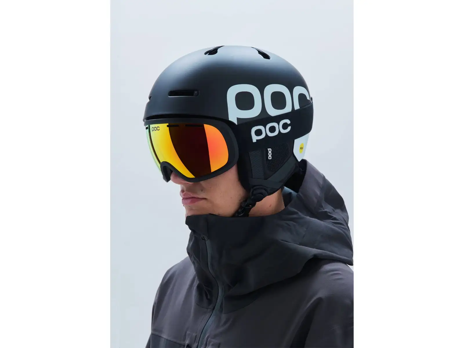 POC Auric Cut BC MIPS Skihelm Uranium Black Matt